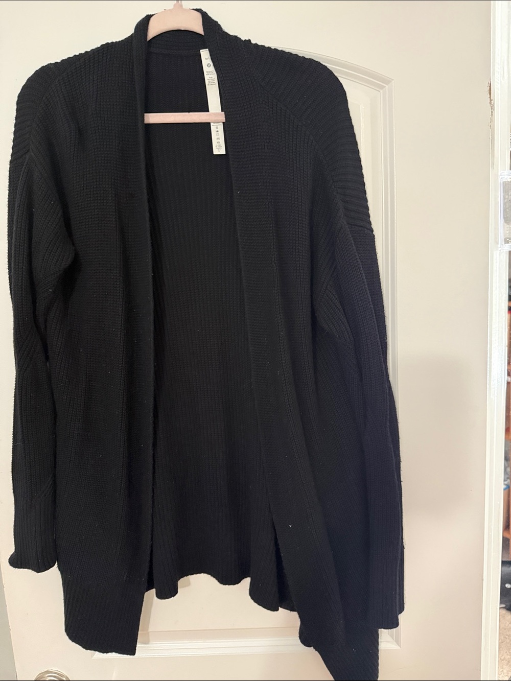 lululemon athletica Black Open-Front Knit Cardigan